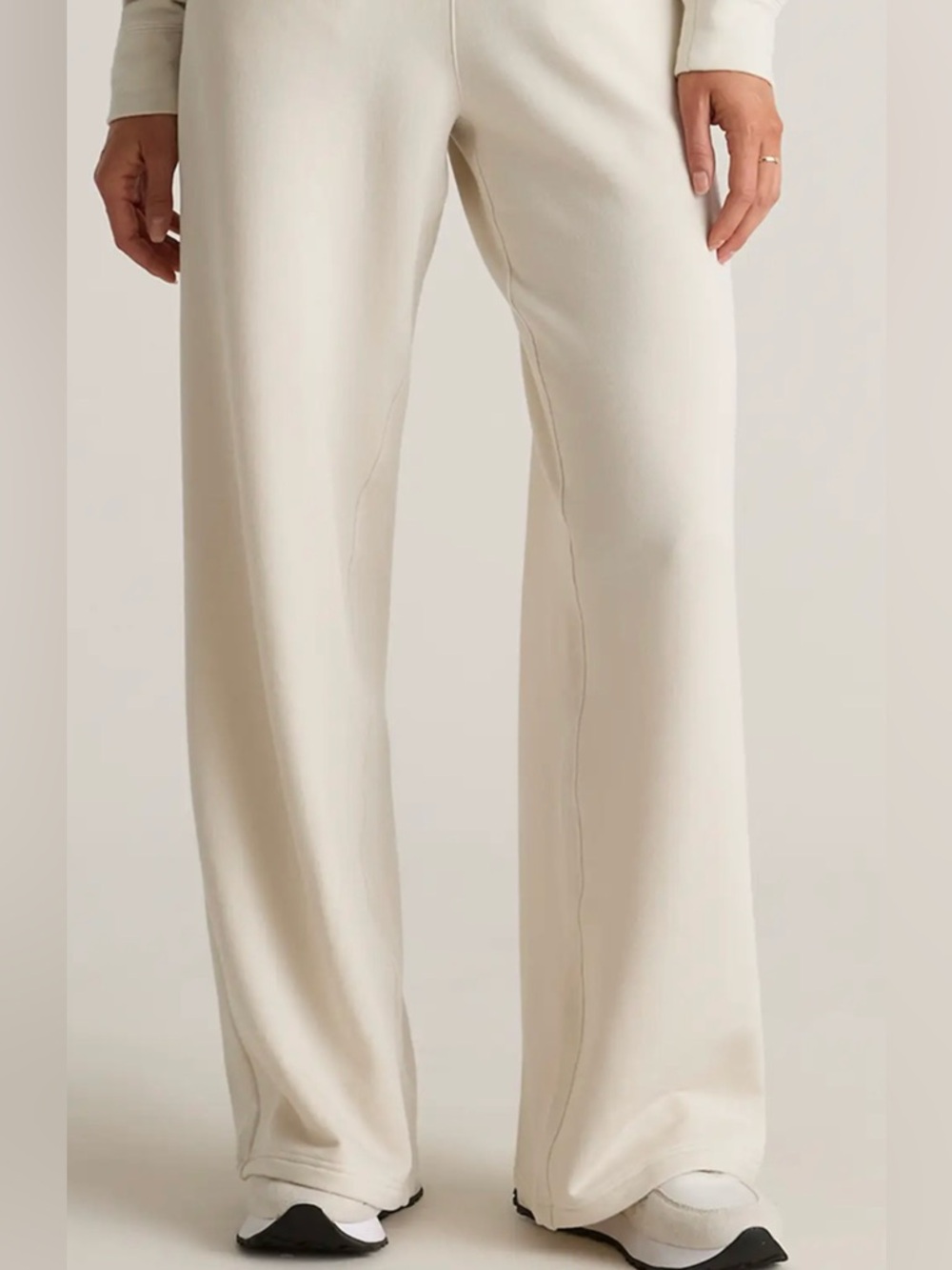 Tory Burch Wide Leg Cream Ivory Pants loungewear sweatpants size XL